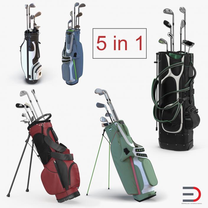 Golf Bags Collection 5 3D