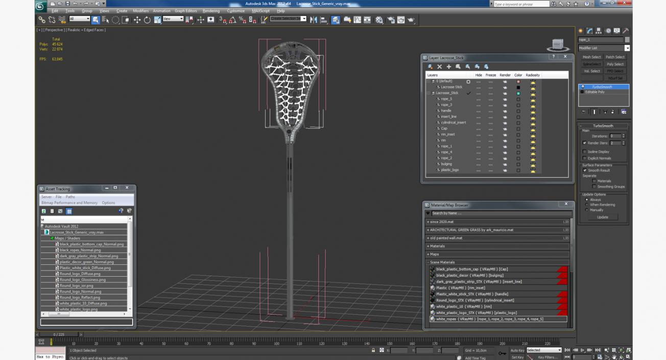 Lacrosse Stick 3D model