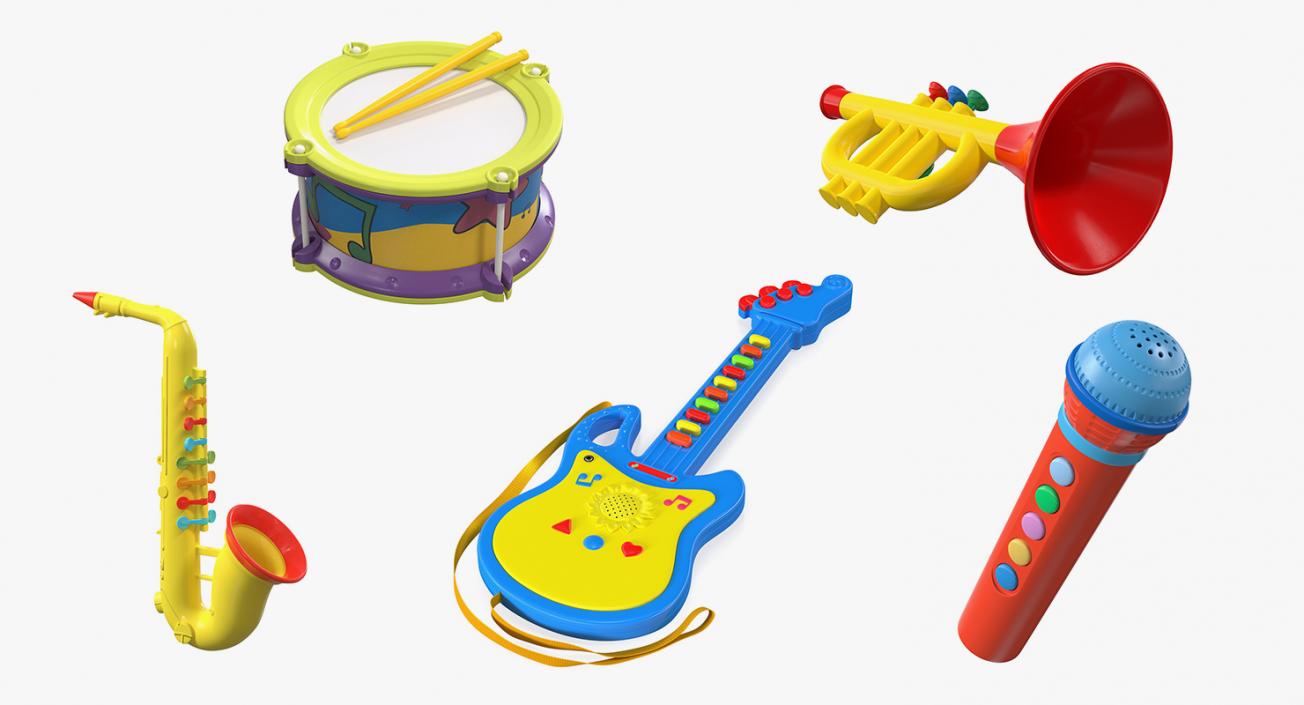 3D Musical Toy Instruments Collection 2