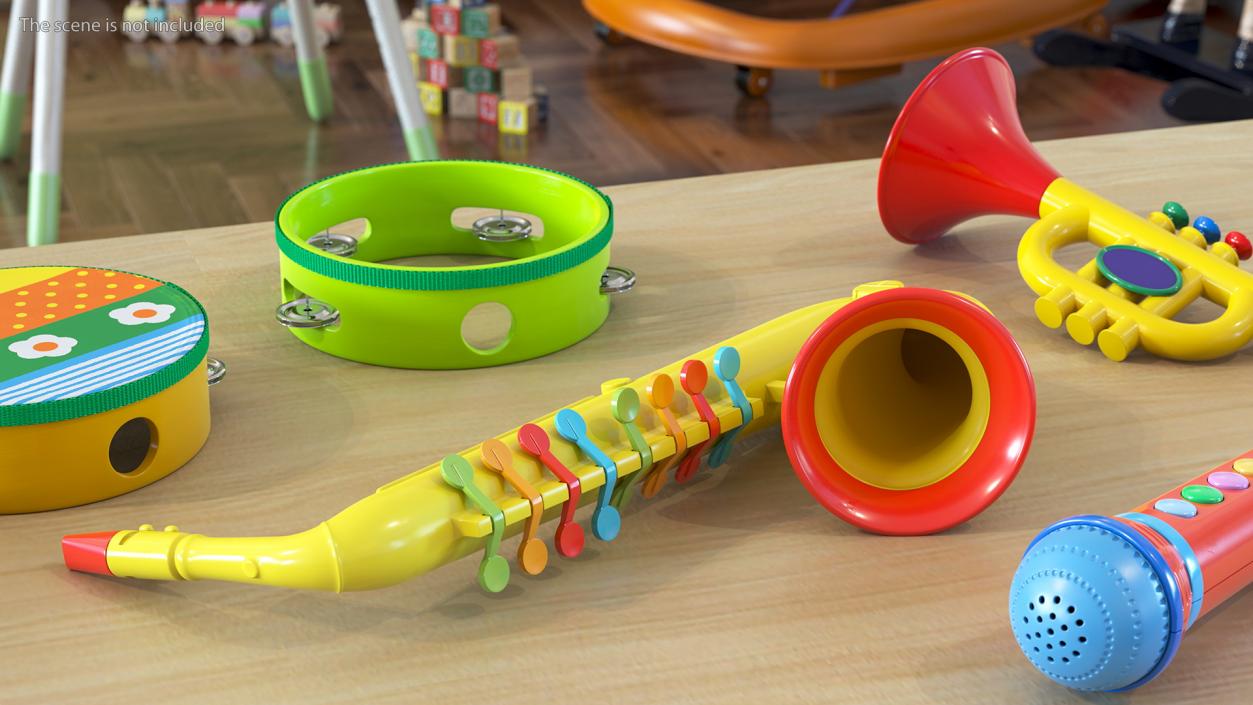 3D Musical Toy Instruments Collection 2