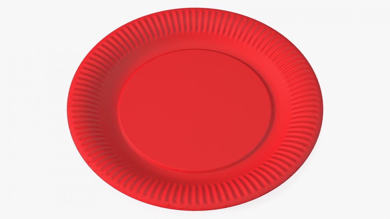 3D model Red Paper Plate