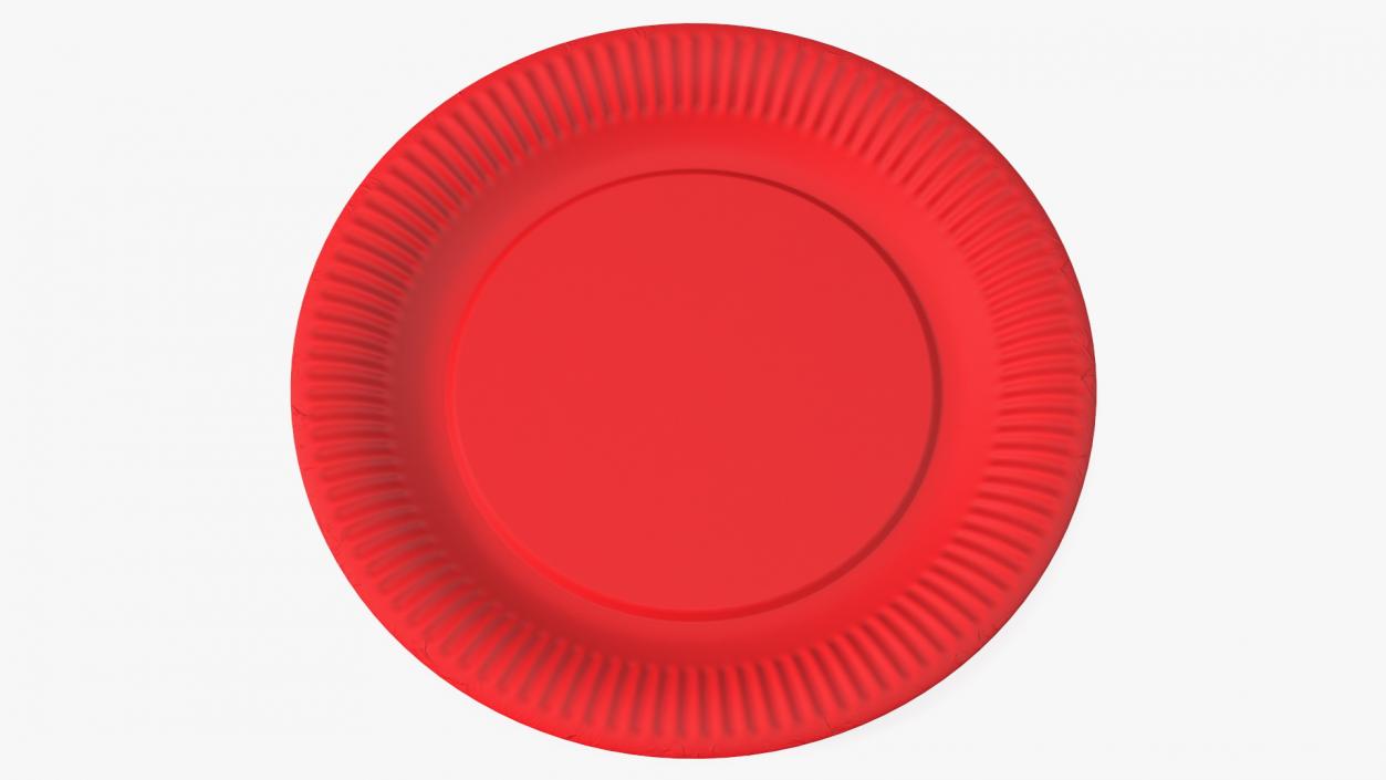 3D model Red Paper Plate