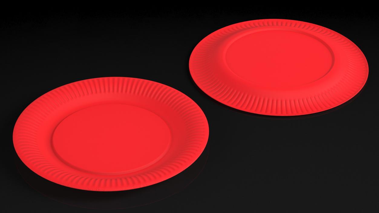 3D model Red Paper Plate