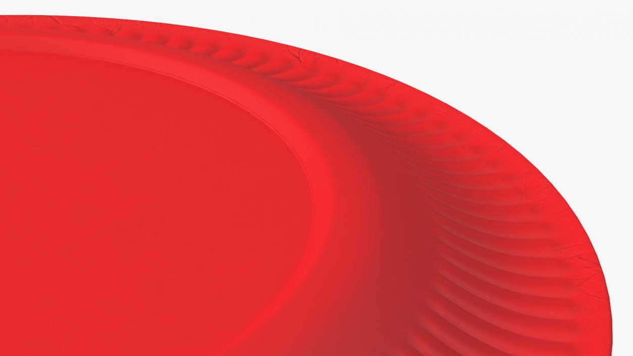 3D model Red Paper Plate