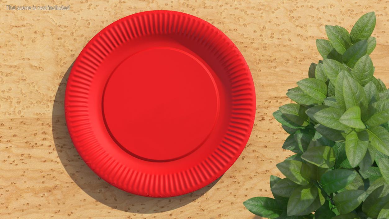 3D model Red Paper Plate