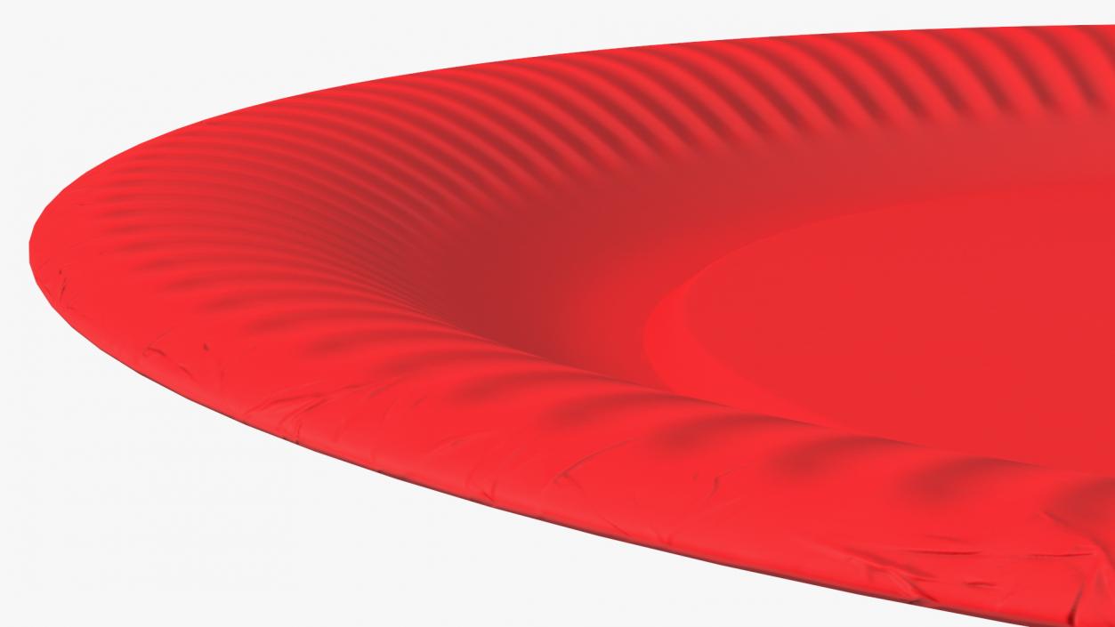 3D model Red Paper Plate