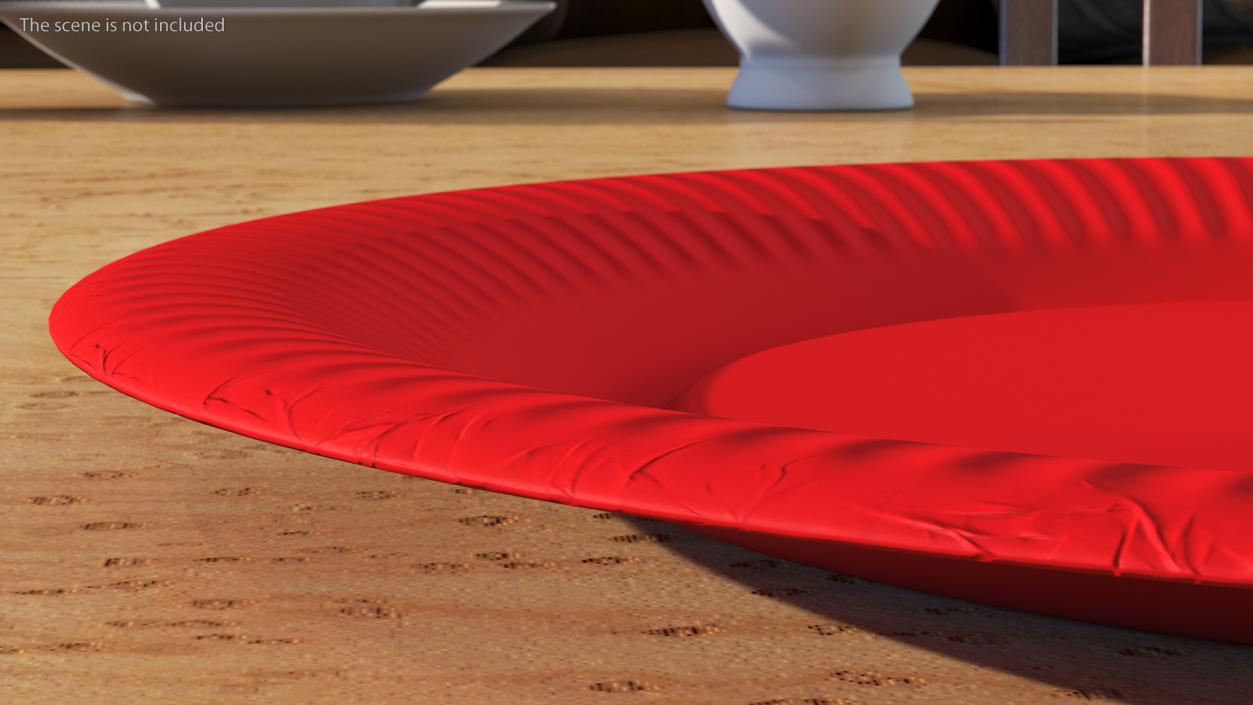 3D model Red Paper Plate