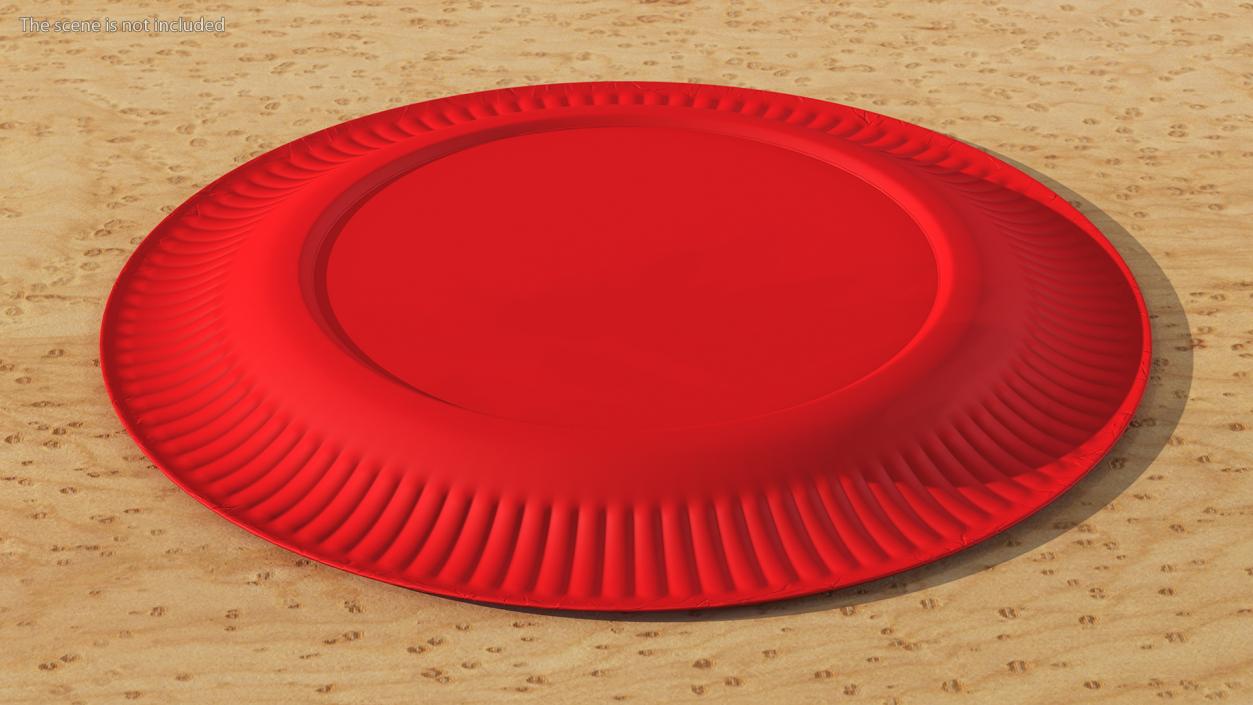 3D model Red Paper Plate