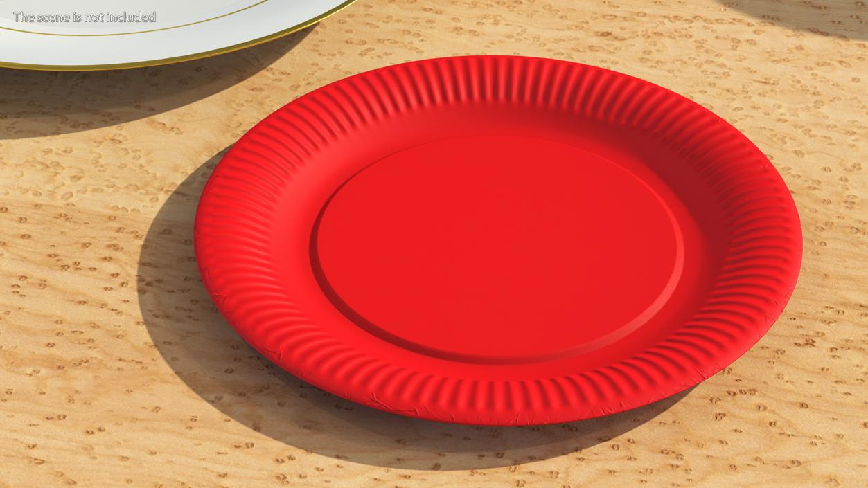 3D model Red Paper Plate