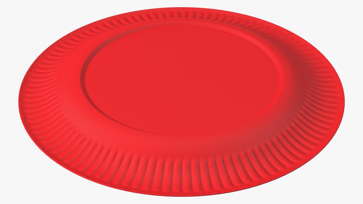 3D model Red Paper Plate