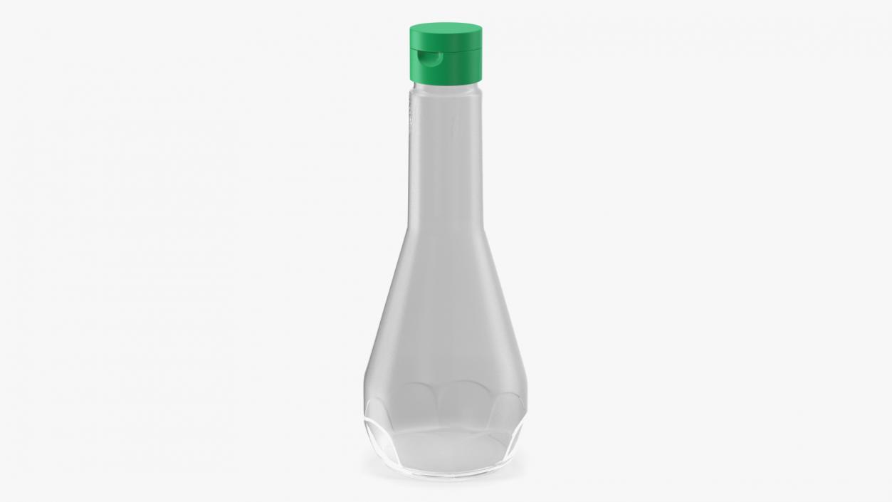 3D Sauce Bottle with Green Cap Empty model