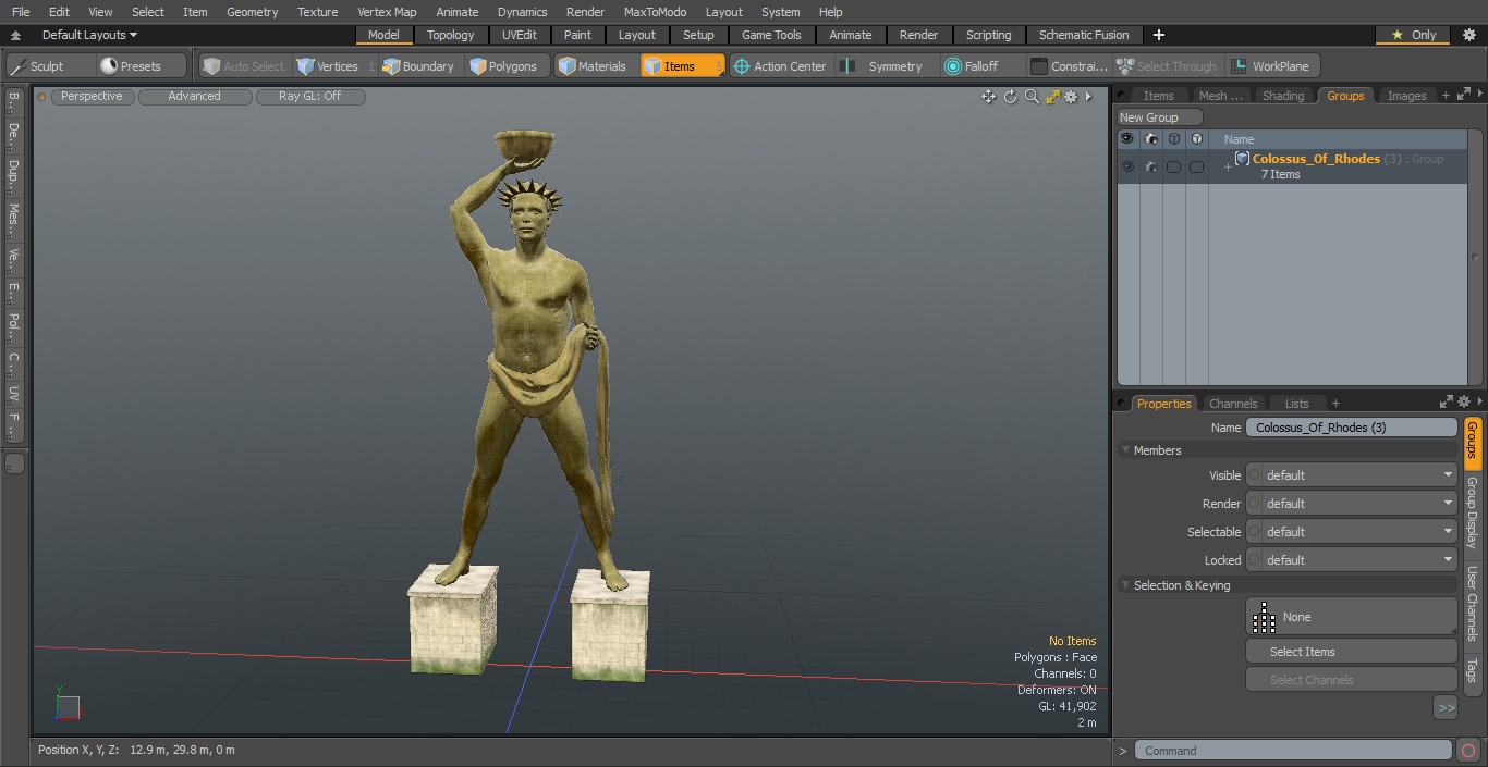 3D Colossus of Rhodes model