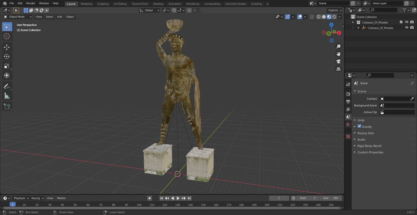 3D Colossus of Rhodes model