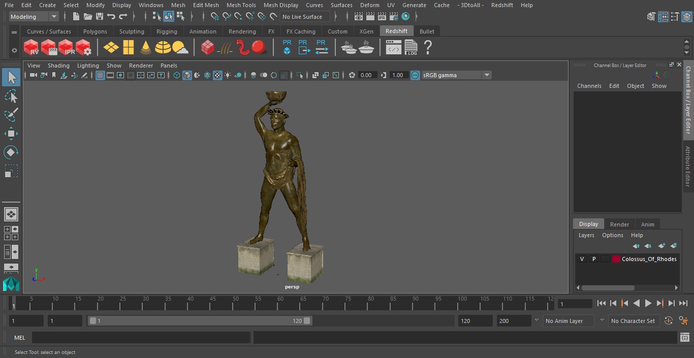 3D Colossus of Rhodes model