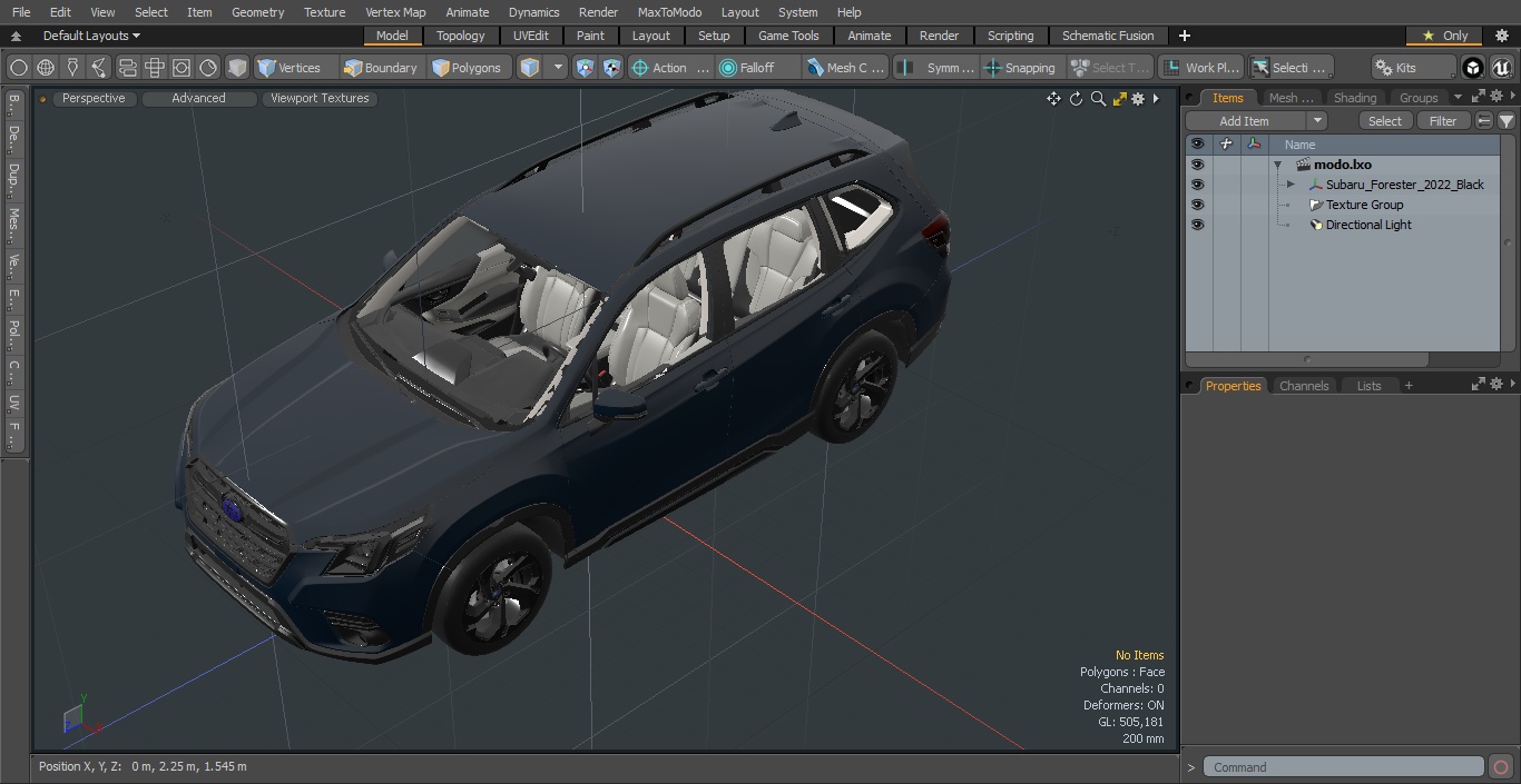 3D Subaru Forester 2022 Black