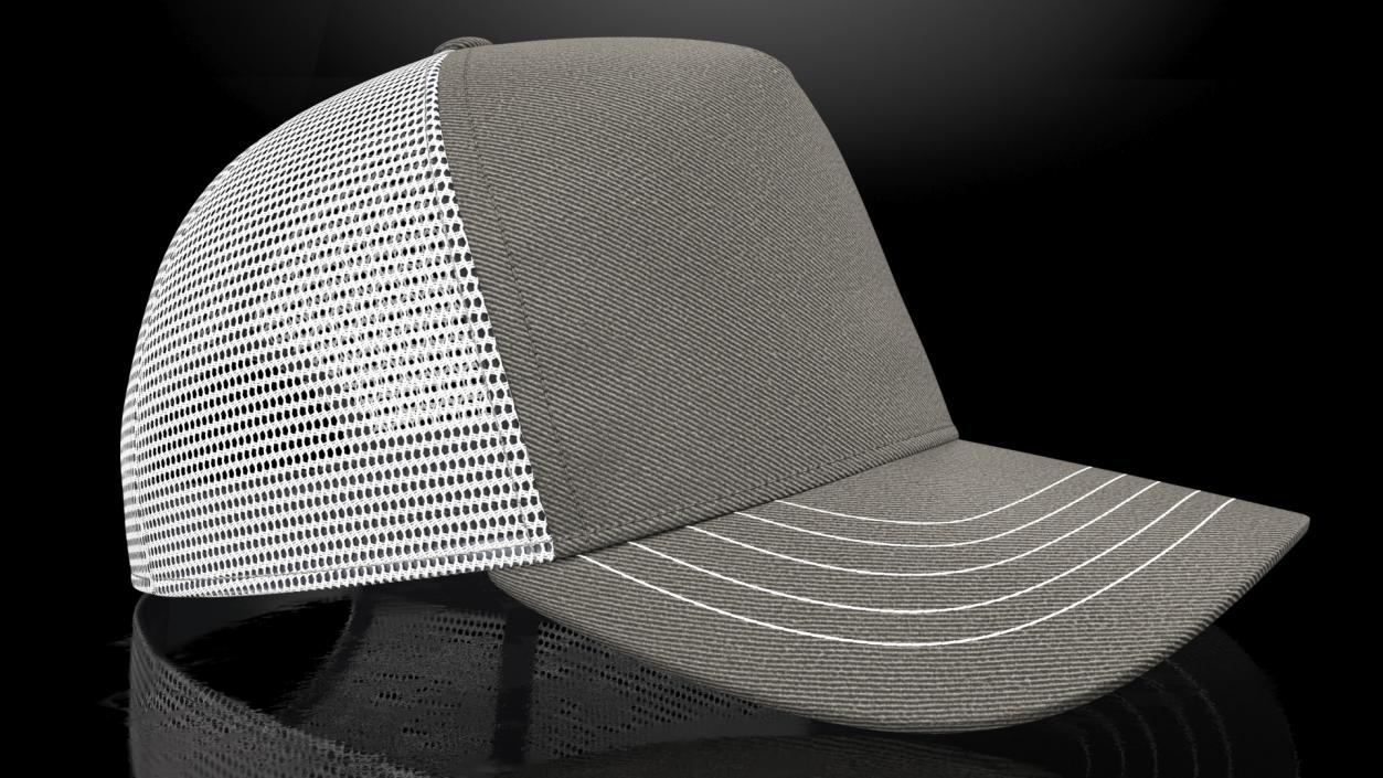 3D Trucker Hat Grey