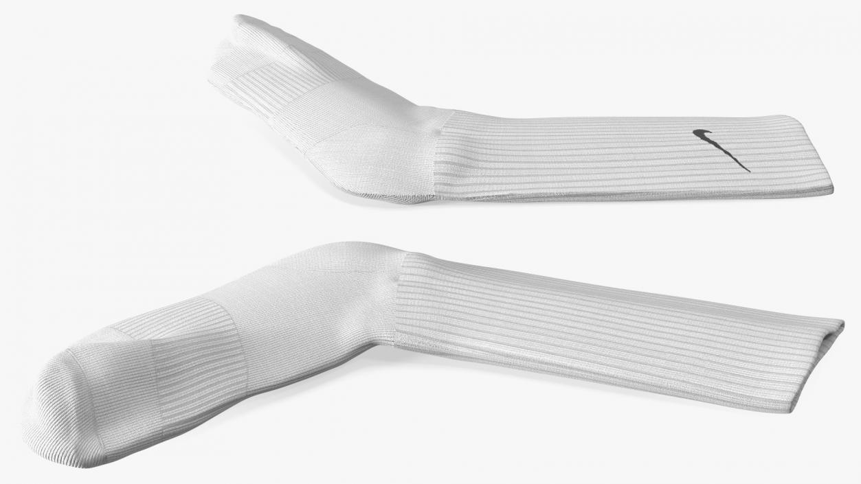 3D model Long Socks Nike Grey Idle