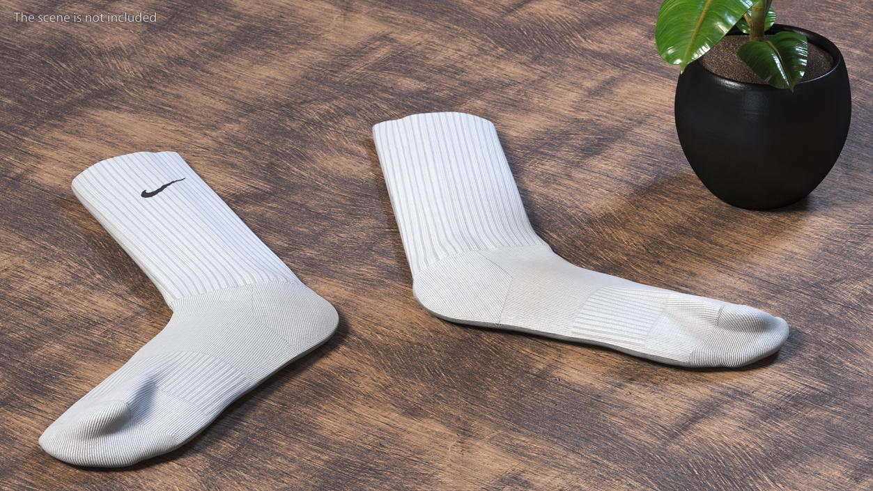 3D model Long Socks Nike Grey Idle