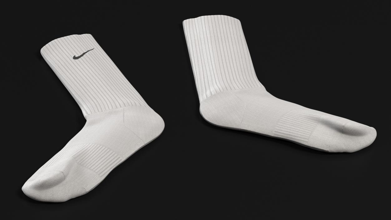 3D model Long Socks Nike Grey Idle