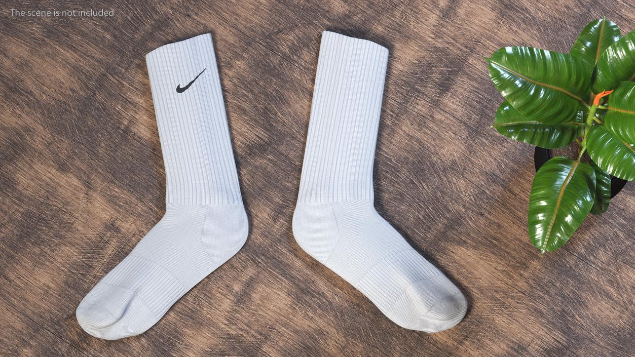 3D model Long Socks Nike Grey Idle