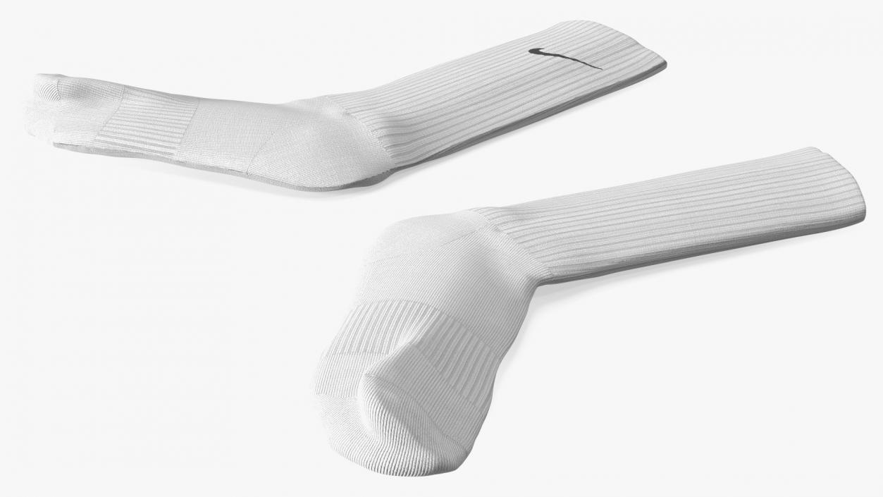 3D model Long Socks Nike Grey Idle