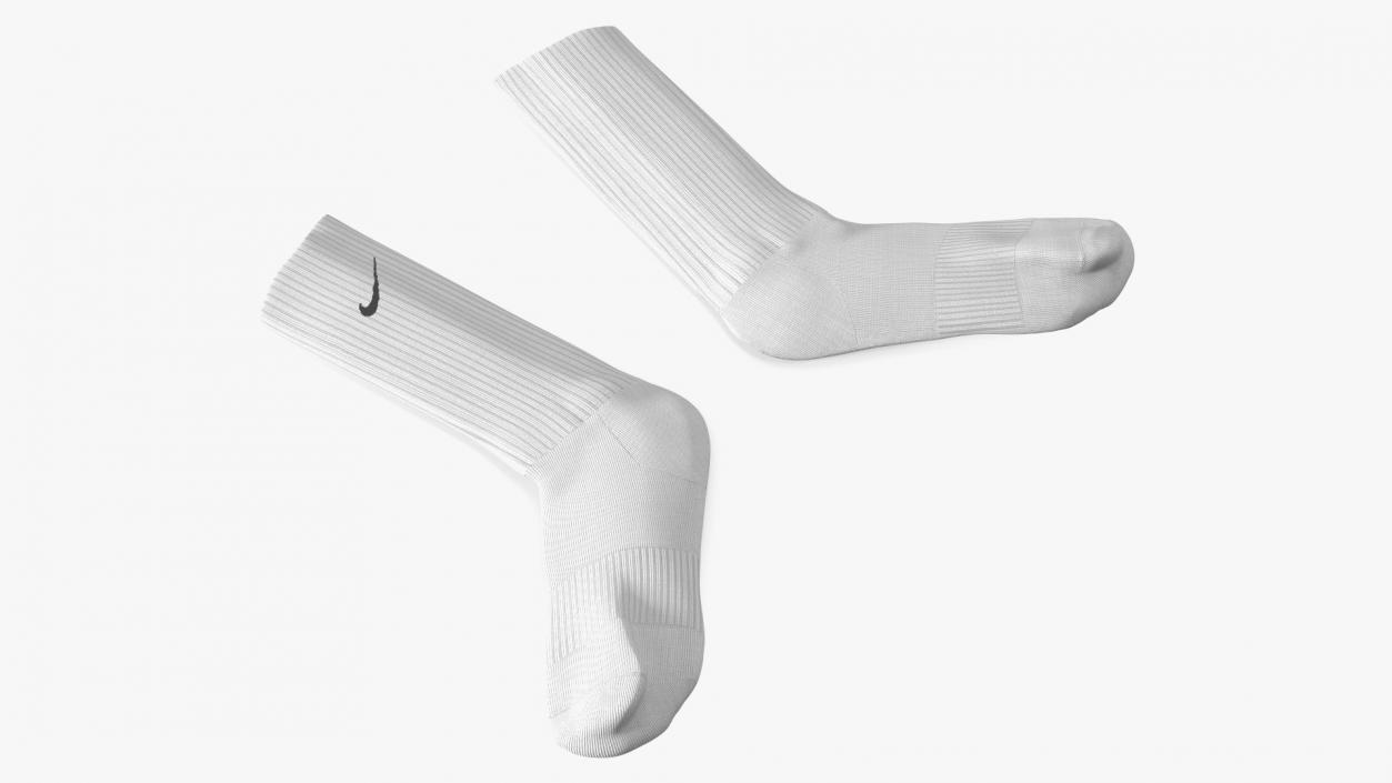 3D model Long Socks Nike Grey Idle