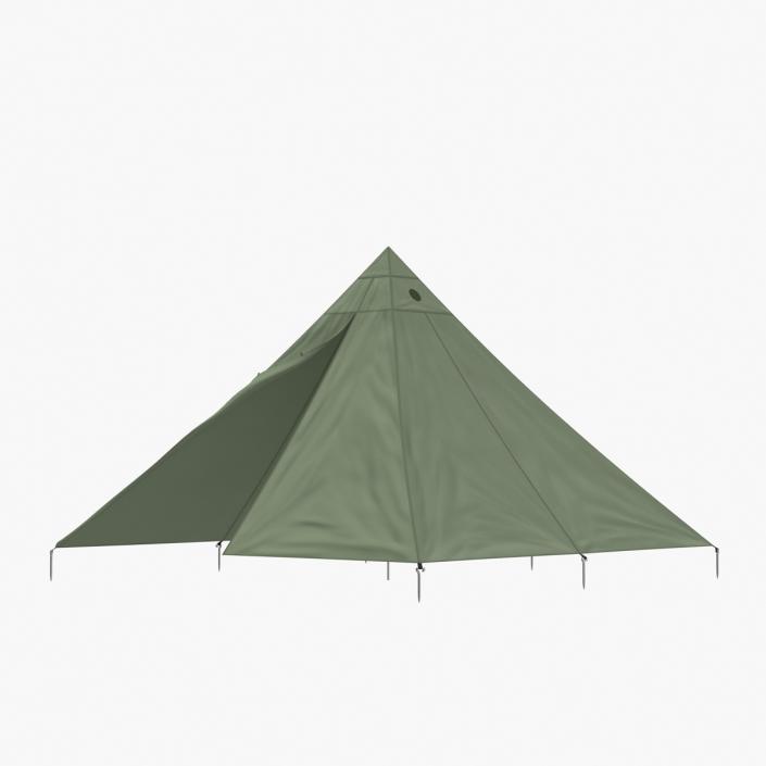 Floorless Camping Tent Open 3D