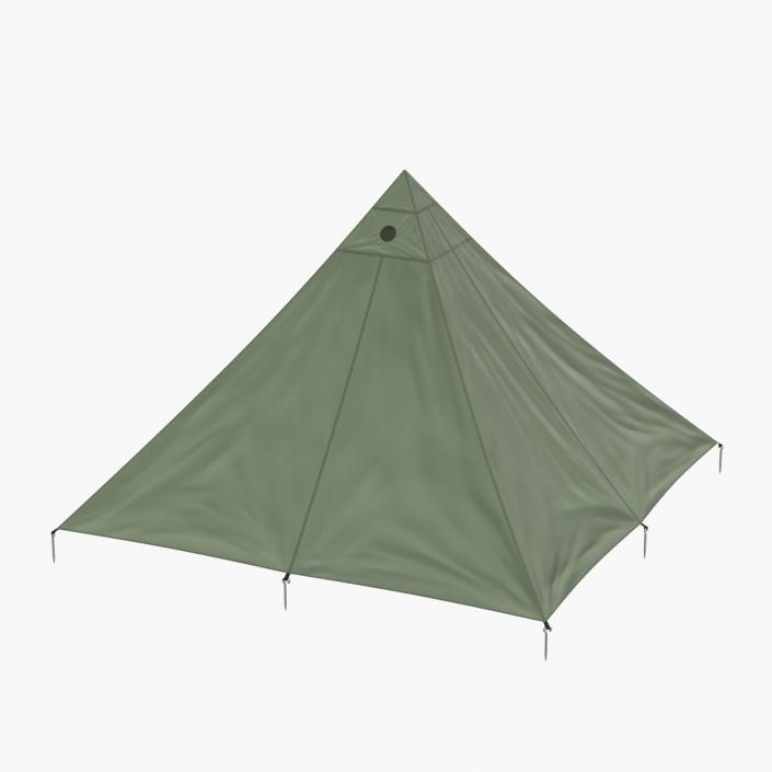 Floorless Camping Tent Open 3D