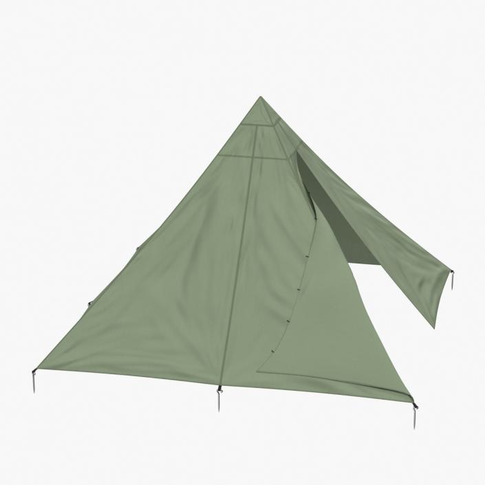 Floorless Camping Tent Open 3D