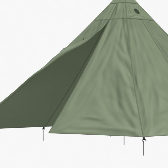 Floorless Camping Tent Open 3D