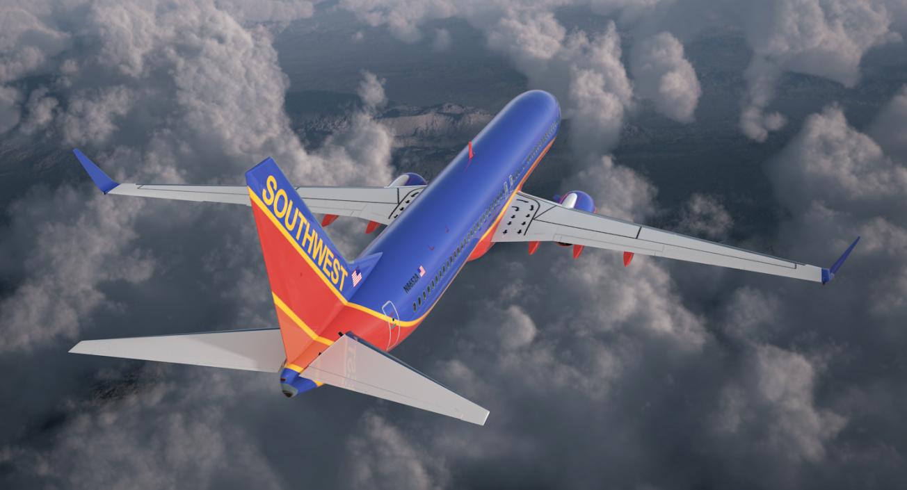 Boeing 737-900 with Interior Southwest Airlines 3D