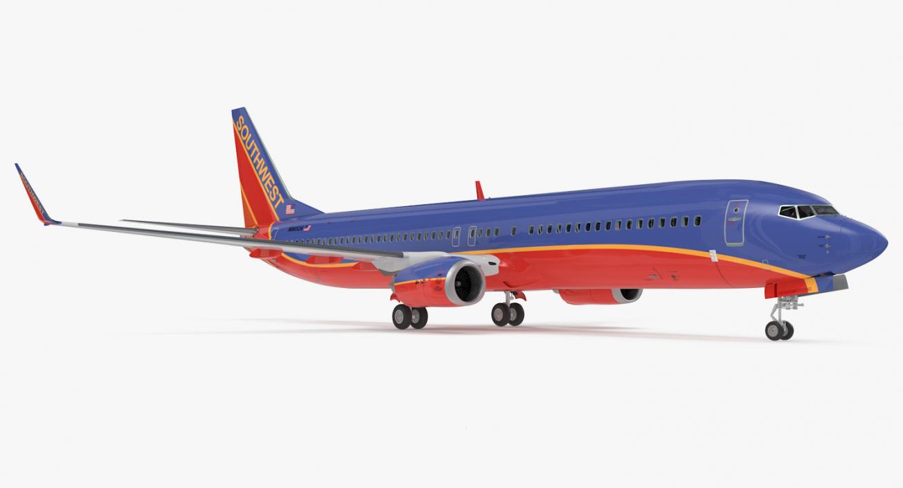 Boeing 737-900 with Interior Southwest Airlines 3D