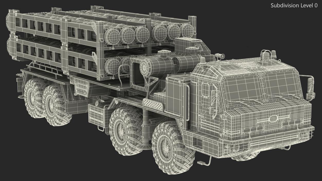 3D model Vityaz S 350E 50R6 Missile Launcher