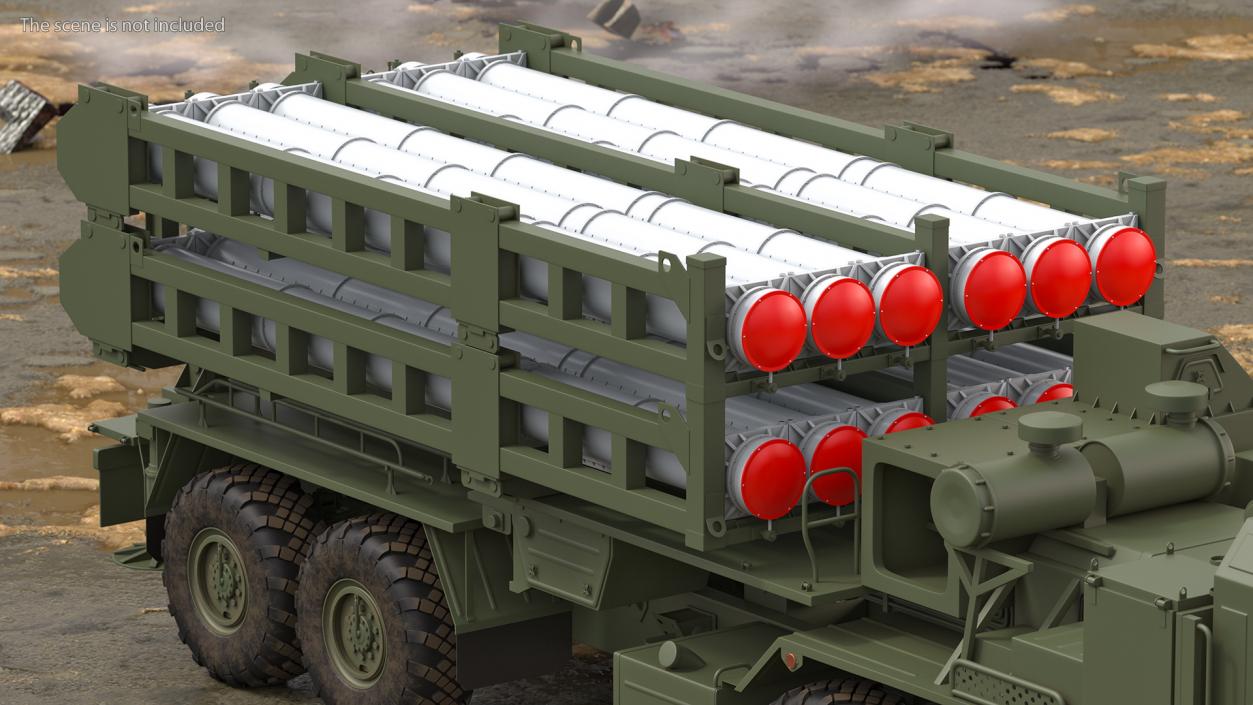 3D model Vityaz S 350E 50R6 Missile Launcher