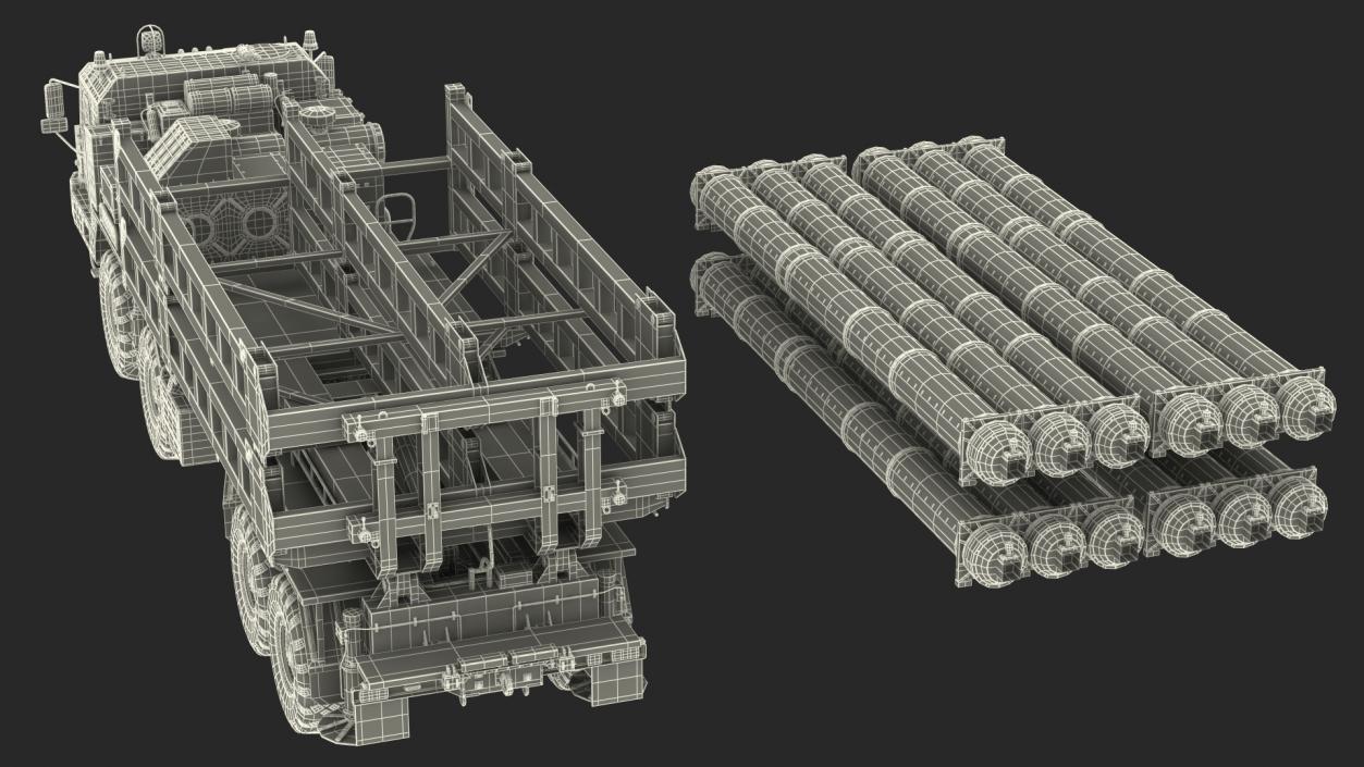 3D model Vityaz S 350E 50R6 Missile Launcher