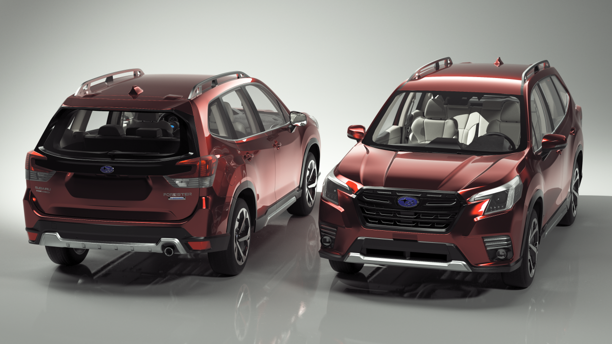 Subaru Forester 2022 Red 3D model