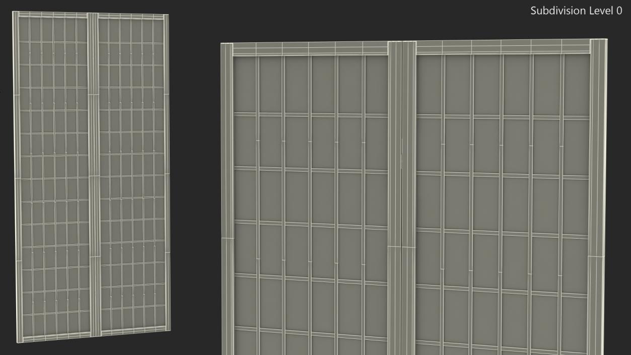 3D model Folding Screen Panel