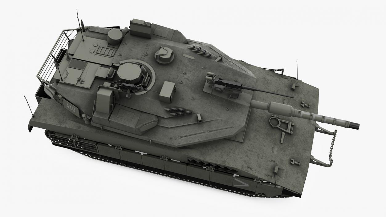 3D Israeli Tank Merkava 5 Olive model