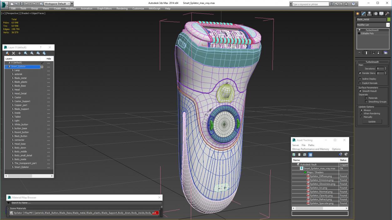 Smart Epilator 3D model