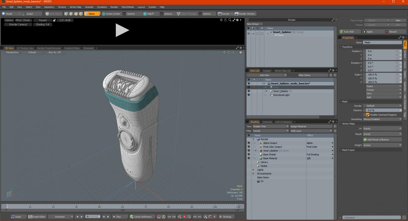 Smart Epilator 3D model