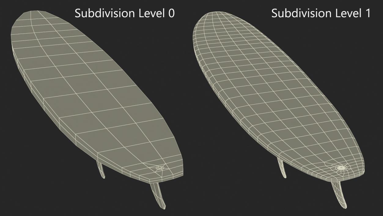 3D Ultimate Longboard Surfboard model