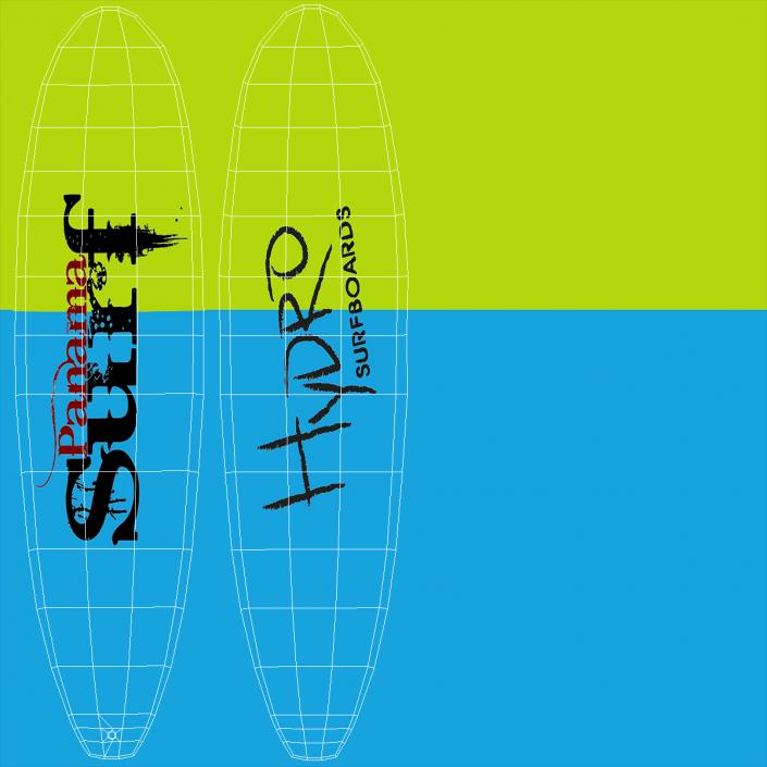 3D Ultimate Longboard Surfboard model