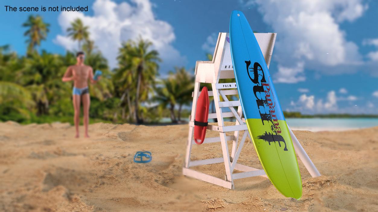 3D Ultimate Longboard Surfboard model