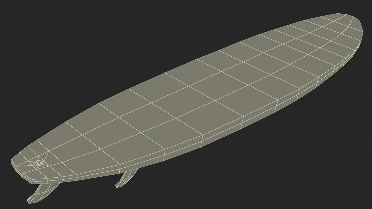 3D Ultimate Longboard Surfboard model