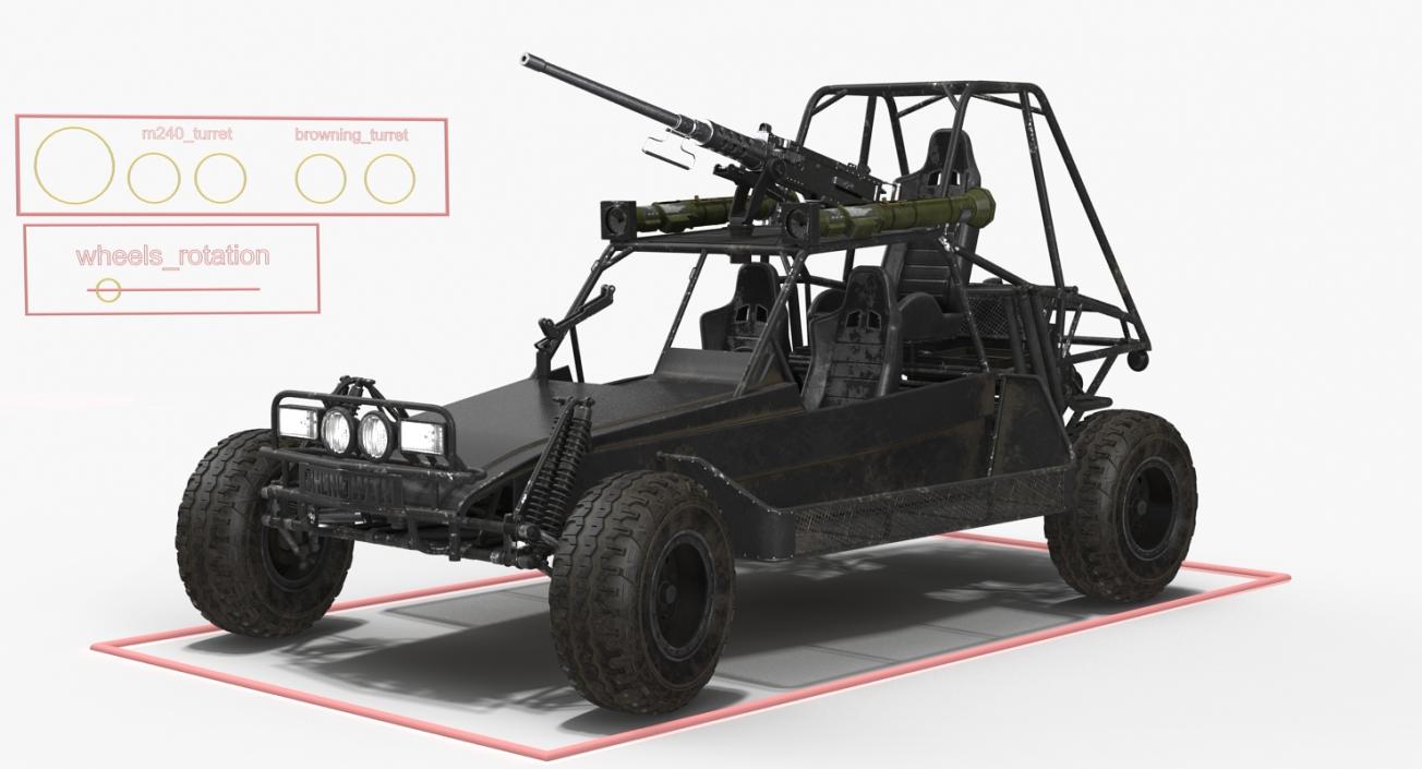 Desert Patrol Vehicle DPV Rigged 3D