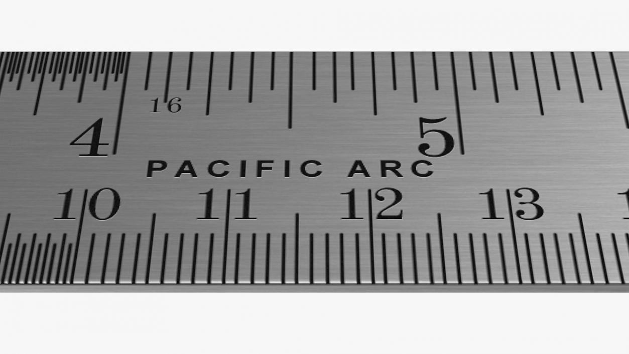 Stainless Steel Ruler 30 Inch 3D model