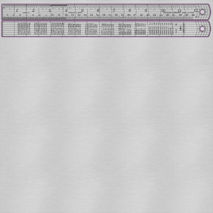 Stainless Steel Ruler 30 Inch 3D model