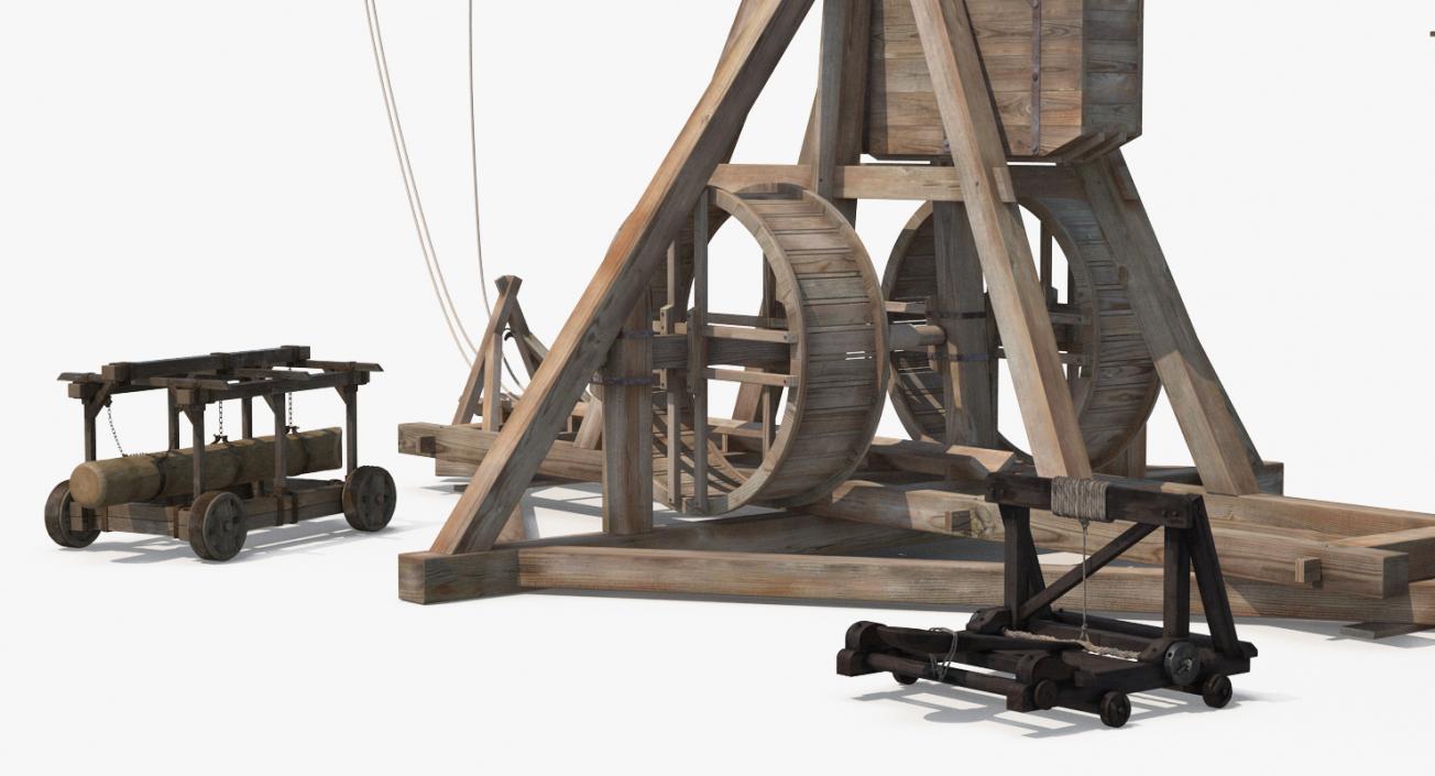 3D Medieval Siege Weapons Collection model