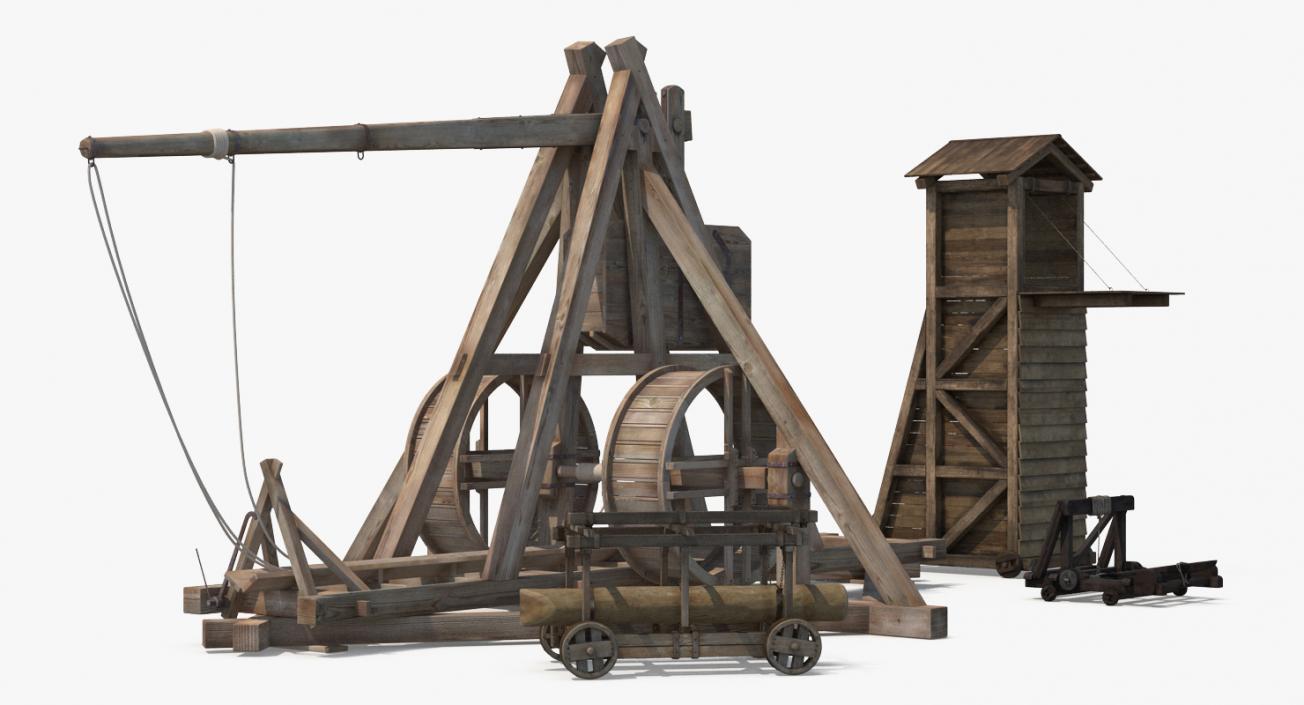 3D Medieval Siege Weapons Collection model