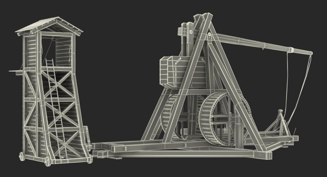 3D Medieval Siege Weapons Collection model